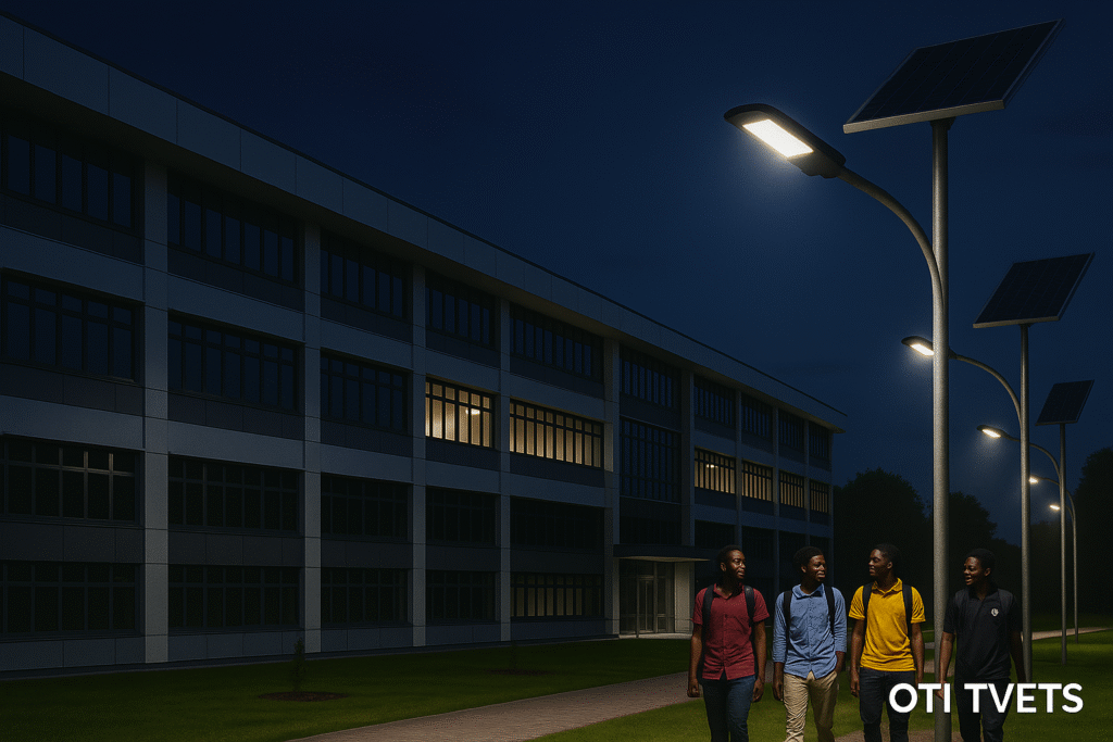 Campus Solar Lighting at Night